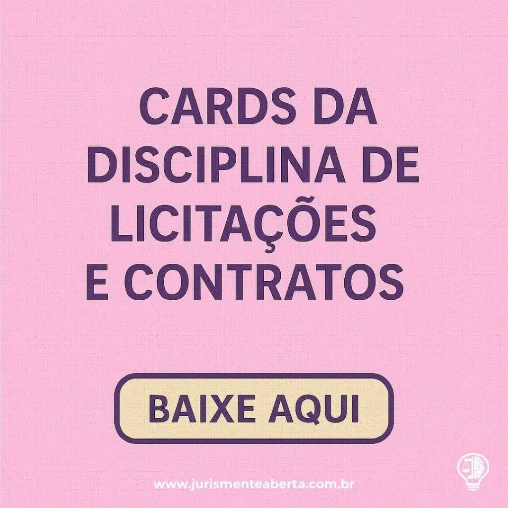 Cards da Disciplina de Licitações e Contratos