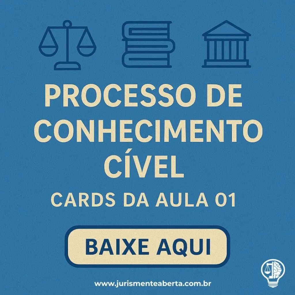 Cards de Processo de Conhecimento Cível - Aula 01