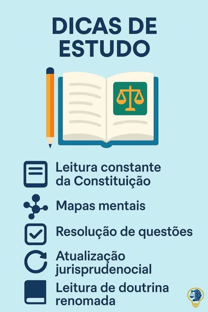 Card Card da Disciplina de Direito Constitucional - Dicas de Estudo